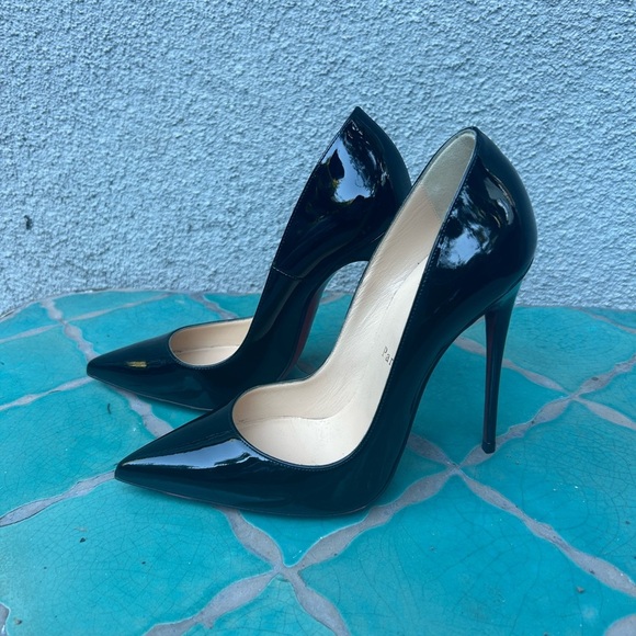 Christian Louboutin Pigalle Follies 100MM Pumps Black Patent - Picture 9 of 16
